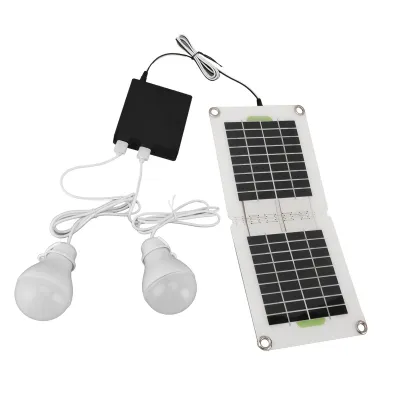 Image de Lampe solaire avec fonction de recharge USB, accumulateur d'énergie LED 30 W, idéale pour le camping, le poulailler et la randonnée