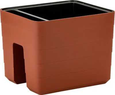Obrázek produktu pro Truhlík samozavlažovací BERBERIS na zábradlí+knoty 30x26x24h