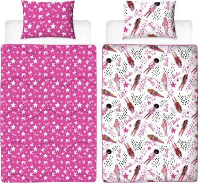 Produktbild von Barbie - Sternemuster Bettwäsche, wendbar TC115 (Einzelbett) (Bunt)