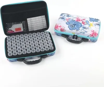 Produktbild von Diamant-Stickwerkzeug-Set, Behälter - Blumenkoffer - 67-teilig