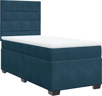 Immagine prodotto di vidaXL Letto a molle con materasso blu 90x200 cm in velluto