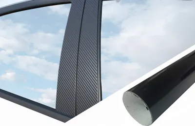 Immagine prodotto di 6x PREMIUM A B C pilastro porta modanature auto pellicola set nero lucido molti veicoli