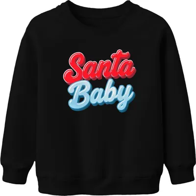 Immagine prodotto di Babbo Natale Natale Babbo Natale Regalo Retro Unisex Bambini Felpa Pullover, Nero, 152