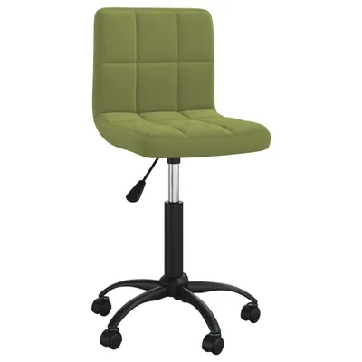 Image de vidaXL Chaise de bureau pivotante vert clair velours