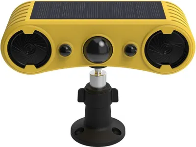 Produktbild von Solarbetriebener Bewegungsmelder für den Innen- und Außenbereich, Alarm – 13 Geräuschmelder, Blitzlicht. Perfekt für Häuser, Hütten und Bauernhöfe!