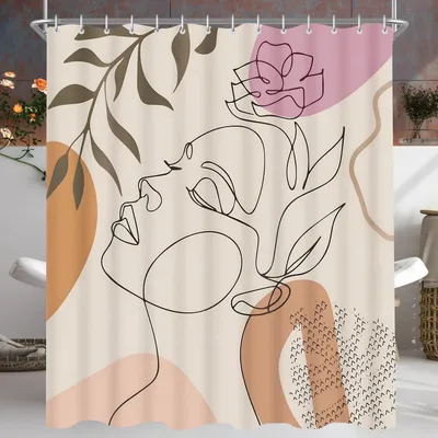 Image de Rideau de douche Impressions Femmes 180x200cm Hydrofuge Lavable Polyester