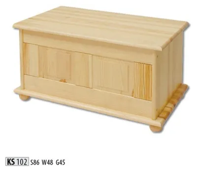 Produktbild von Deko Box Vollholz Möbel Holz Möbel Handarbeit Schatule Truhe Echtholz 86x45cm