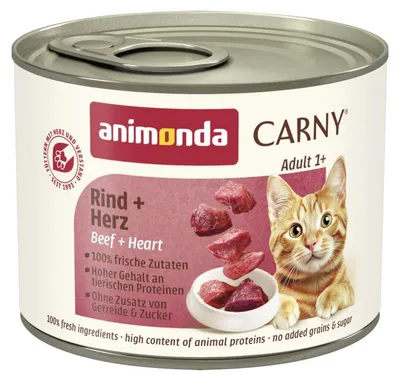 Produktbild von animonda Carny 4017721837040, Adult, Rind, Herz, 200 g