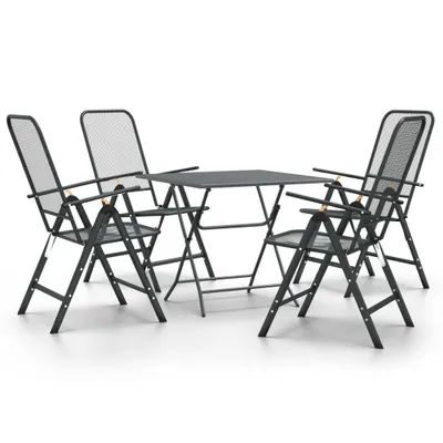 Produktbild von vidaXL 5-tlg. Garten-Essgruppe Streckmetall Anthrazit