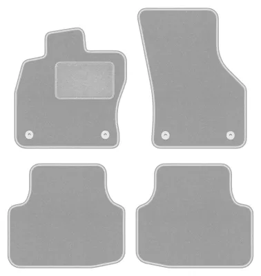 Image de Tapis de sol en moquette pour Audi A3 8Y IV 2020- (berline/liftback/break) – jeu 4 pièces, gris, sur mesure – Wielganizator OSLO