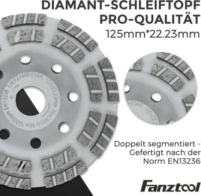 Produktbild von Absaughaube für Winkelschleifer + 125 mm Diamantschleiftopf PROFI 3.Generation