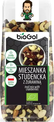 MIESZANKA STUDENCKA Z ŻURAWINĄ BIO 150 g - BIOGOL