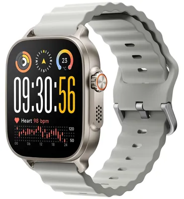 Zdjęcie produktu dla Inteligentny zegarek z ekranem AMOLED dotykowym, wbudowanym GPS, Bluetooth, funkcją odbierania połączeń, 108 trybami sportowymi, pomiarem tlenu we krwi, monitorowaniem snu, wodoodpornością IP68 i baterią wystarczającą na 16 dni. Kolor: szary