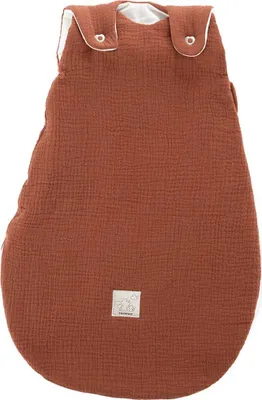 Produktbild von Träumeland Ganzjahres Schlafsack Baumwoll Musselin terrakotta Größe 74/80
