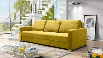 Zdjęcie produktu dla Sofa rozkładana Kanapa tekstylna Łóżko Sofa Kanapa Tapicerka Meble Tkanina