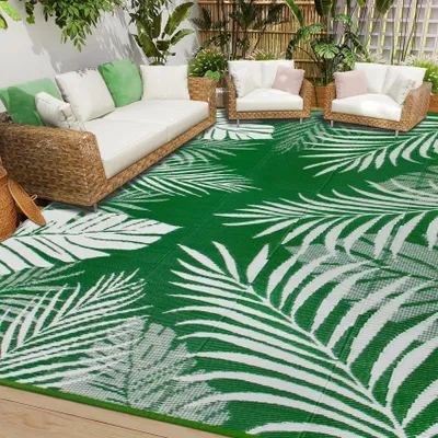Produktbild von Außenbereichsteppich für die Terrasse – Grün – 245 x 305 cm