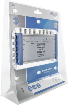 Zdjęcie produktu dla Schwaiger SEW98 531, 9 wejś., 8 wyjś., 950 - 2150 MHz, 5 - 790 MHz, F, 14V, 18V