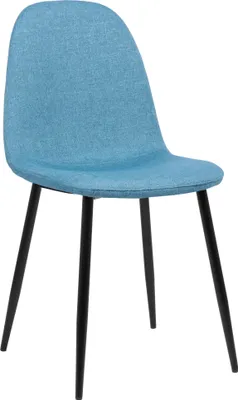 Produktbild von TPFLiving Esszimmerstuhl Naples Stoff Gestell Metall schwarz blau