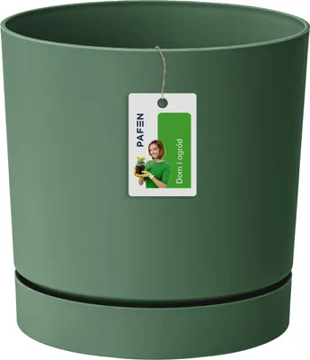 Produktbild von Grüner Kiefernblumentopf mit Untertasse 11 cm Tubo