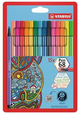 Immagine prodotto di STABILO Pen 68 marcatore Multicolore 15 pz