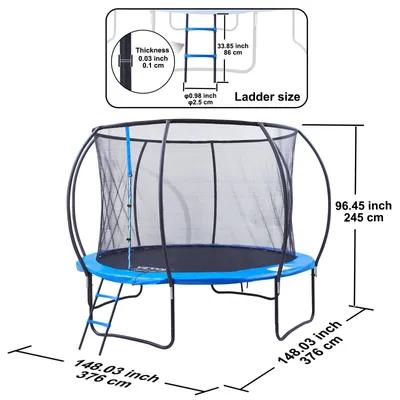 Zdjęcie produktu dla Trampolina - Mata trampolina - Trampolina z siatką ochronną - Trampolina ogrodowa - 10 stóp - Wytrzymała