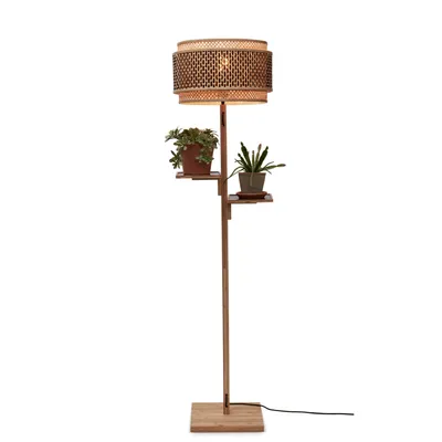 Produktbild von GOOD&MOJO - Stehleuchte Bhutan - Bambus/Schwarz - Ø40x160cm für Wohnzimmer, Schlafzimmer