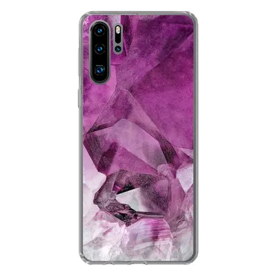 Produktbild von MuchoWow® Handyhülle Schutzhülle Hülle für Huawei P30 Pro Kristall - Naturstein - Luxus Silikon Softcase Handy Hülle - Schutzdeckel