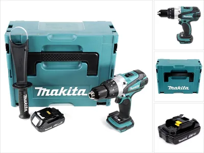 Obrázok produktu pre Akumulátorový vŕtací skrutkovač Makita DDF 458 Y1J 18V 91 Nm v Makpac s 1x batériou BL1815N 1,5 Ah