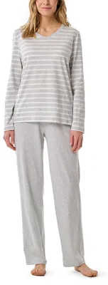 Immagine prodotto di Pigiama Schiesser Casual Essentials Set pigiama lungo casual, Con scollo a V, In cotone 100%