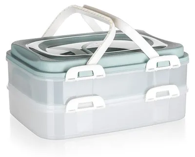 Produktbild von Kuchenbehälter, Snackbehälter, Tragen, Picknick, mit Griffen Party Box 2x7l
