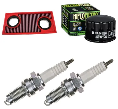 Obrázok produktu pre Servisná sada pre Aprilia Shiver 900 ABS 2017–2018: vzduchový filter, olejový filter, zapaľovacie sviečky od pamoto –