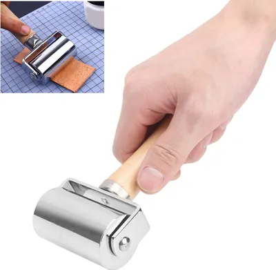 Produktbild von Leder Persrand Roltool - DIY Lederhandwerk - Holzgriff - Ränder Verarbeiten - Werkzeug