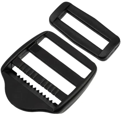 Schiebegurtschnallen-Set 10+10 Ringe, 30 mm, schwarz
