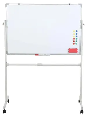 Zdjęcie produktu dla Tablica suchościeralna, z regulacją wysokości, konstrukcja mobilna, 60 x 90 cm