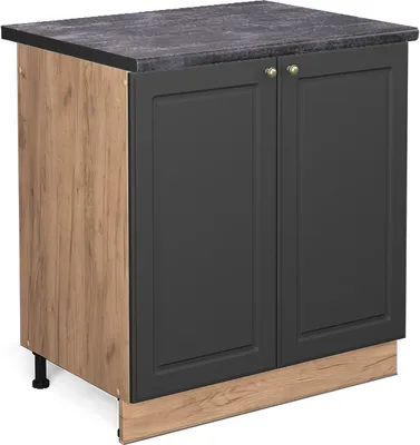 Produktbild von Spülenunterschrank Vicco Fame-Line Anthrazit-Gold 80 cm , AP Anthrazit, Model 46996
