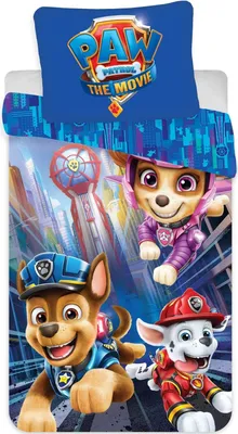 Produktbild von PAW Patrol - The Movie - dwustronny zestaw pościeli, 135x200 i 80x80