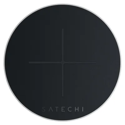Imagen del producto de Cargador inalámbrico de aluminio de Satechi, compatible con PD y QC, color gris espacial