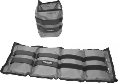 Produktbild von Handgelenk-/Knöchelgewicht - Focus Fitness - 2 x 2 kg - Grau