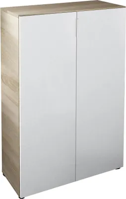 Immagine prodotto di Dmora Armadio Multiuso 2 Ante Athenodora 36x103h cm Marrone Rovere, 2 Ante 7 Vani