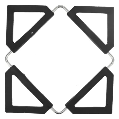 Imagen del producto de Posavasos de silicona, agarraderas de acero inoxidable, posavasos antideslizantes, tapetes aislantes para cuencos, mantel individual plegable, manteles individuales