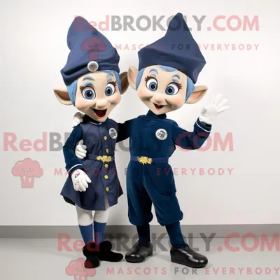 Produktbild von Maskottchenkostüm REDBROKOLY der Marineelfe mit Spielanzug und Haarnadeln
