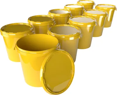 Produktbild von Eimer mit Deckel 30 L | Vorratseimer | Lebensmittelecht Gelb | Hobbock | 10 Stück