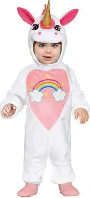 Produktbild von Baby Einhorn Kapuze Jumpsuit Flügel, Größe: 12 - 18 Monate Farbe: Weiß