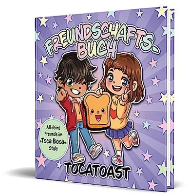 Obrázek produktu pro Freundschaftsbuch TocaToast im Toca Boca-Style mit kreativen Fragen zum Eintragen für Freunde
