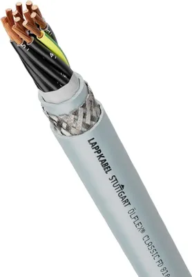 Immagine prodotto di 10 metri Lapp 0026204 ÖLFLEX CLASSIC FD 810 CY 7x0,5 mm² PVC Cavo di comando con conduttore di protezione verde-giallo I Adatto per catene portacavi I Cavo di comando schermato a 7 conduttori grigio I 7G0,5 Cavo
