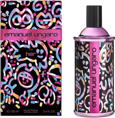Produktbild von Emanuel Ungaro For Her, Frauen, 100 ml, Mandel, Birne, Pflaume, Jasmin, Orangenblüte, Tuberose, Moschus, Patschuli, Sandelholz, Vanille, Spray