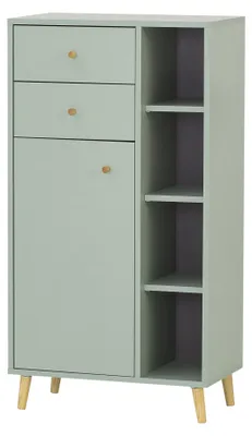 Productafbeelding van Möbelpartner hoge kast Bjarne, afmetingen 60,2 x 113,4 x 33,1 cm, kleur: pistachegroen