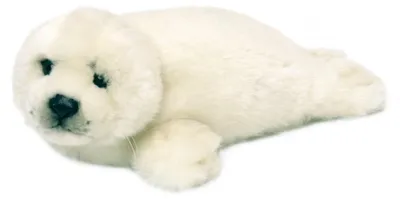 Produktbild von WWF Plüschtier Robbe (weiß, 24cm) lebensecht Kuscheltier Stofftier Seal
