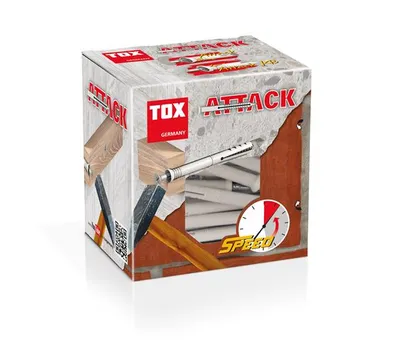 A product box for TOX Nageldübel Attack.