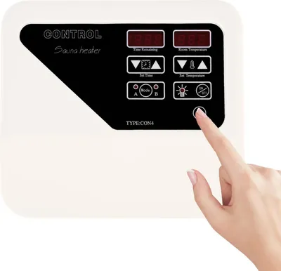 Produktbild von Saunaofen Steuergerät - Digitales Thermostat - 3–9 kW - 220–240 V - Timer - Überhitzungsschutz - Wandmontage - Weiß